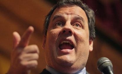 Gov. Chris Christie (R-NJ) uses his weight to his advantage, says Matt Bai in The New York Times, and acts like the impulsive bully that people assume he is.
