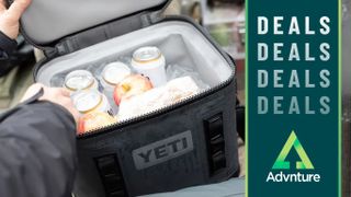 Yeti Hopper Flip 8 cooler with food inside