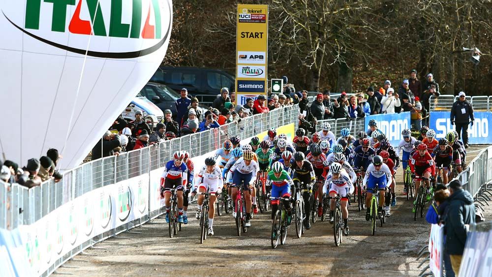 The riders set off at the start of the race