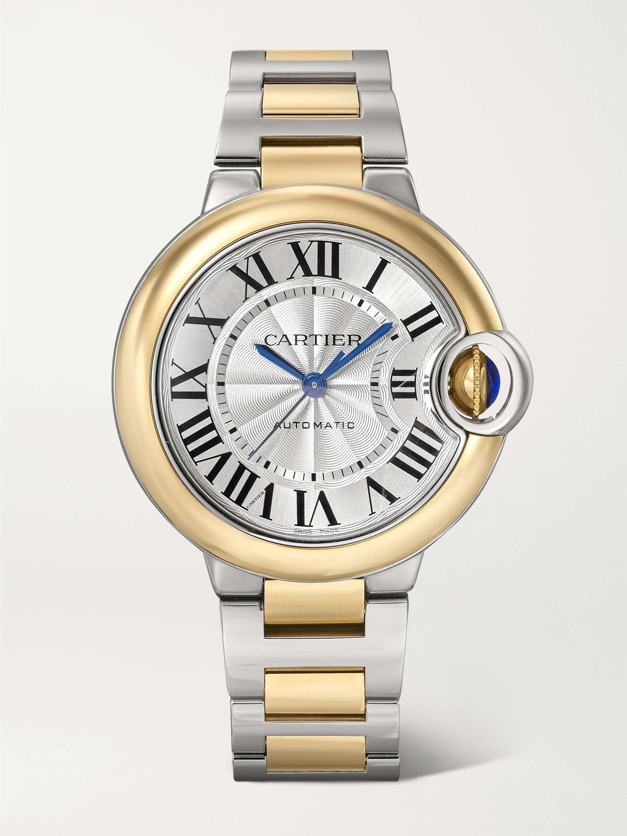 Ballon Bleu De Cartier Automatic 18-Karat Gold and Stainless Steel Watch, Ref. Crw2bb0037