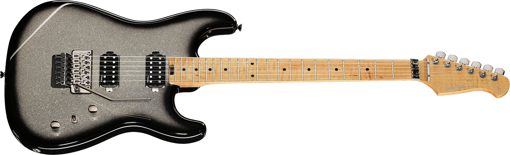 Harley Benton ST-80FR Silver Sparkle Burst