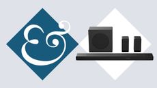 Hisense AX5140Q sound system on tile background next to Homes & Gardens '&' symbol.