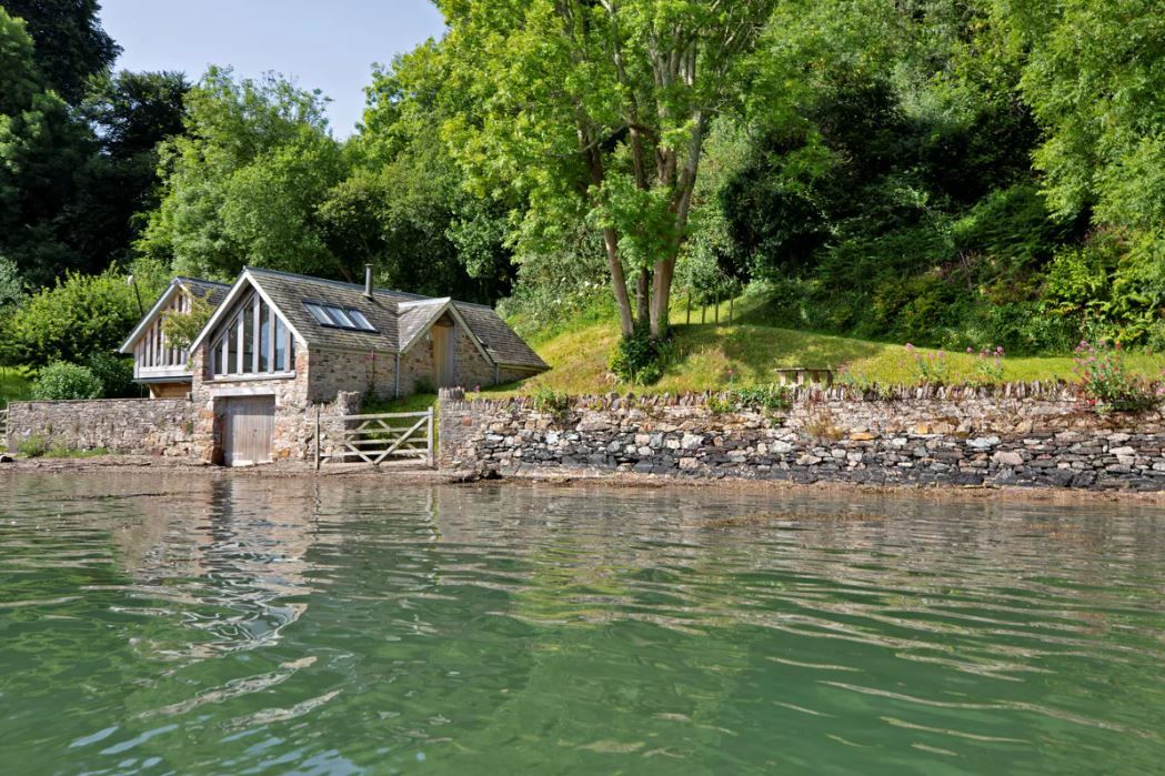 The boathouse on the water