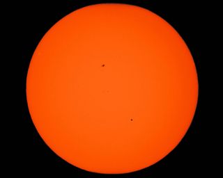 Dave Anderson took this gorgeous photo of the Mercury transit of May 9, 2016 from Wichita, Kansas using a Celestron 5.5" telescope, 2X barlow and a Nikon D810 camera. A sunspot is also clearly visible in the image. 