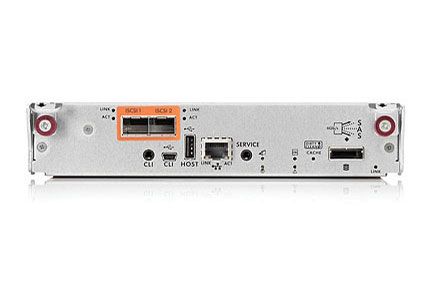 A Mini USB port on the rear of the P2000 allows you to control the storage array using a command line interface if you wish.