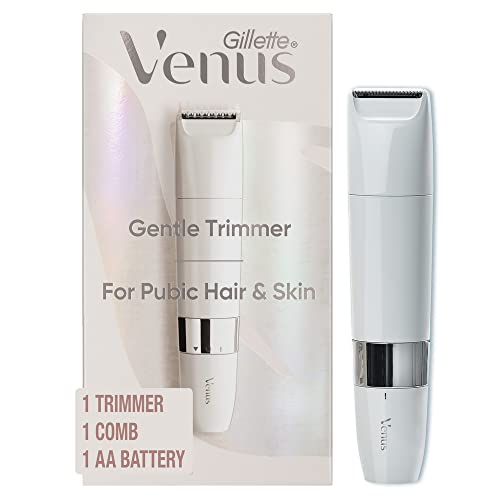 Gillette Venus Intimate Grooming Womens Electric Razor, Bikini Trimmer for Pubic Hair and Skin, Includes 1 Womens Razor, 1 Comb, 1 Aa Battery