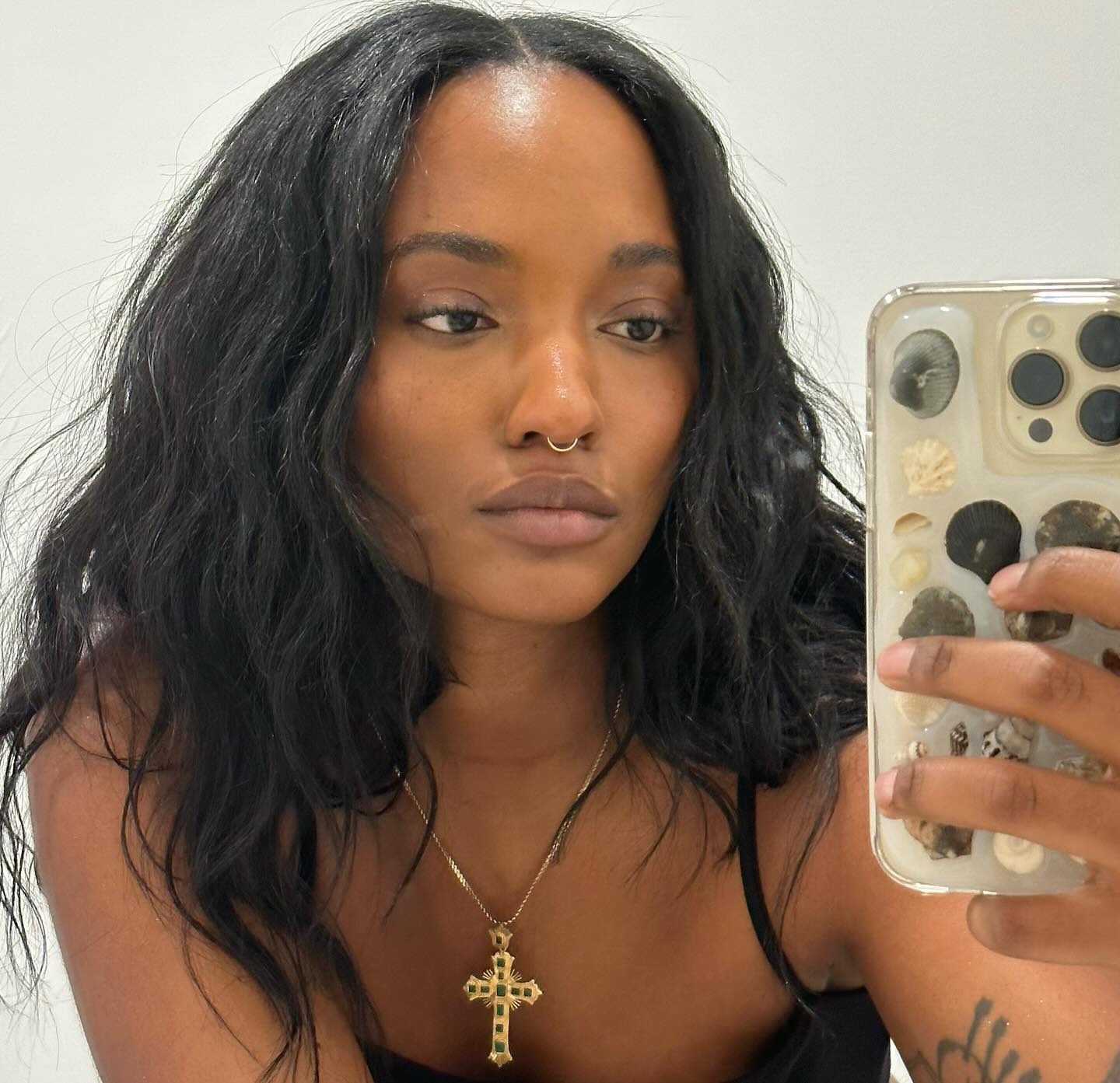 Woman taking a mirror selfie