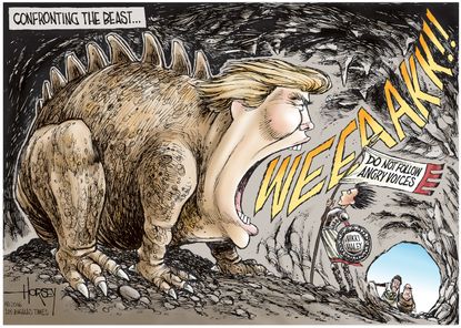 Political cartoon U.S. Donald Trump Nikki Haley Fairytale