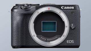 A mocked up image of the rumored Canon EOS R100 mirrorless camera