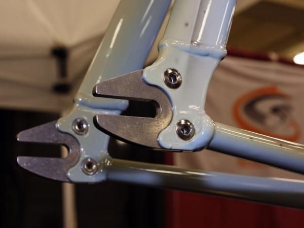 The titanium dropouts hold up better than aluminum ones and are replaceable once they eventually wear out.