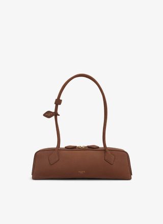 Brown Le Teckel Medium Bag in Nubuk Calfskin