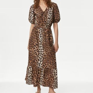 M&S Cotton Animal Print Dress