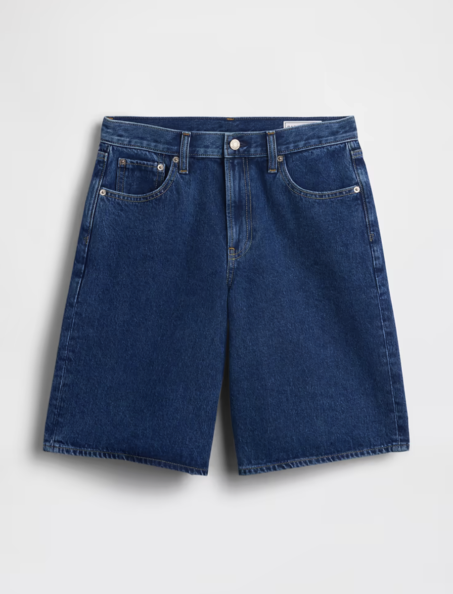 Gap, Mid Rise Longline Denim Shorts