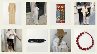 A collage of four women and four fashion items that will define August 2026.