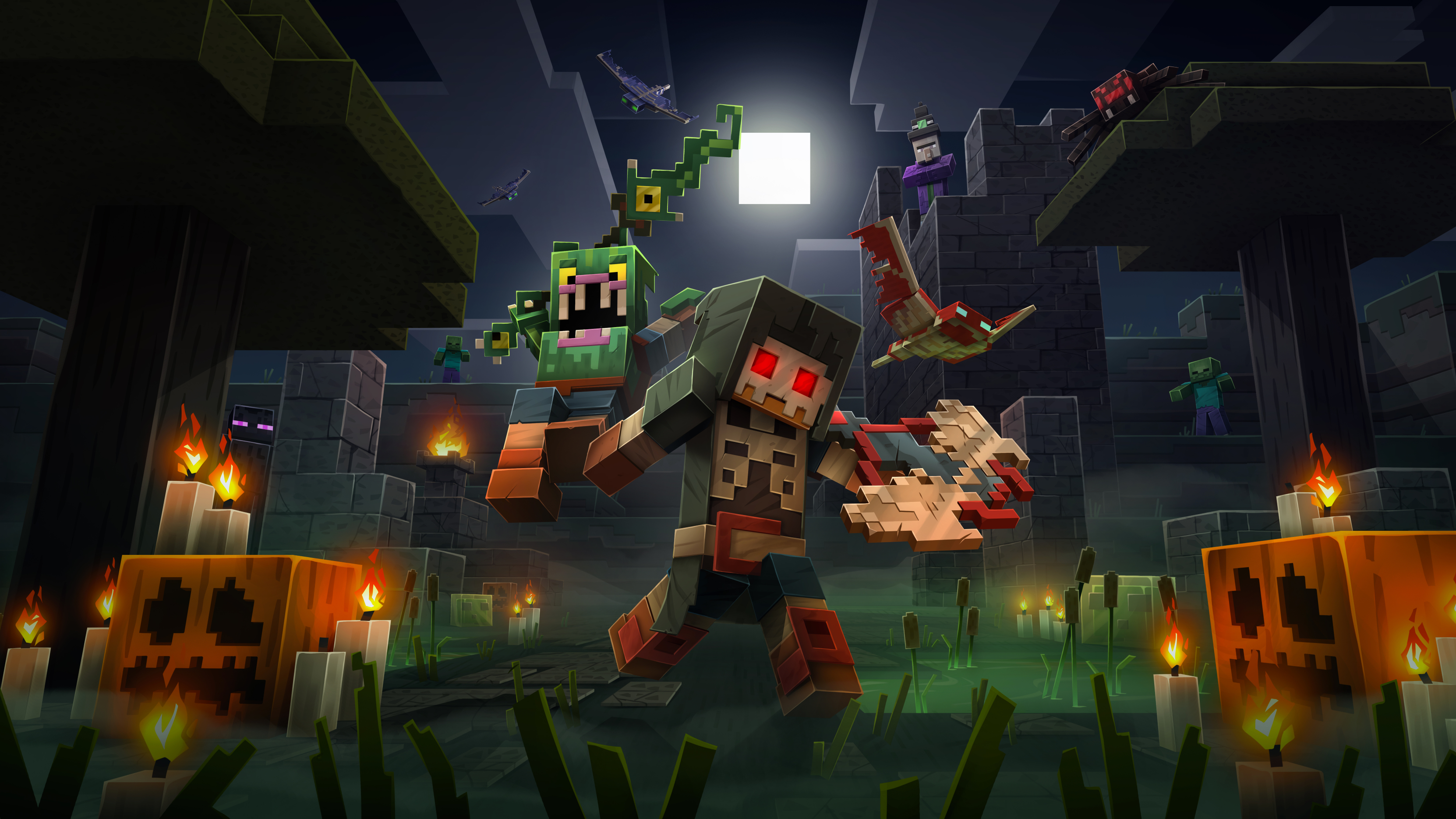 Hero image for Minecraft Dungeons Spooky Fall 2022.