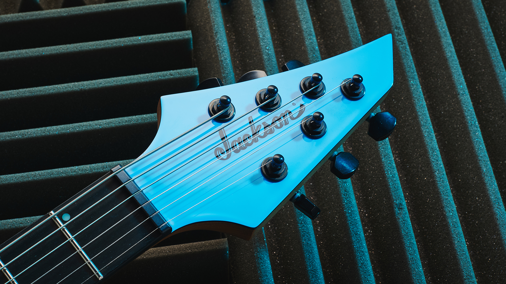 Headstock of the Jackson Pro Plus Series Signature Misha Mansoor Juggernaut ET6