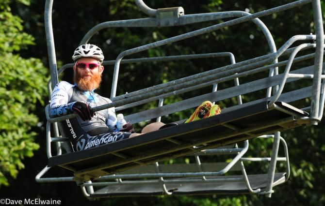 Robert Marion (American Classic) having a relaxing ride up the mountain