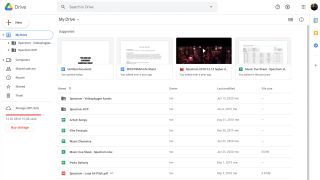 A screenshot of Google Drive's folder structure in a web browser