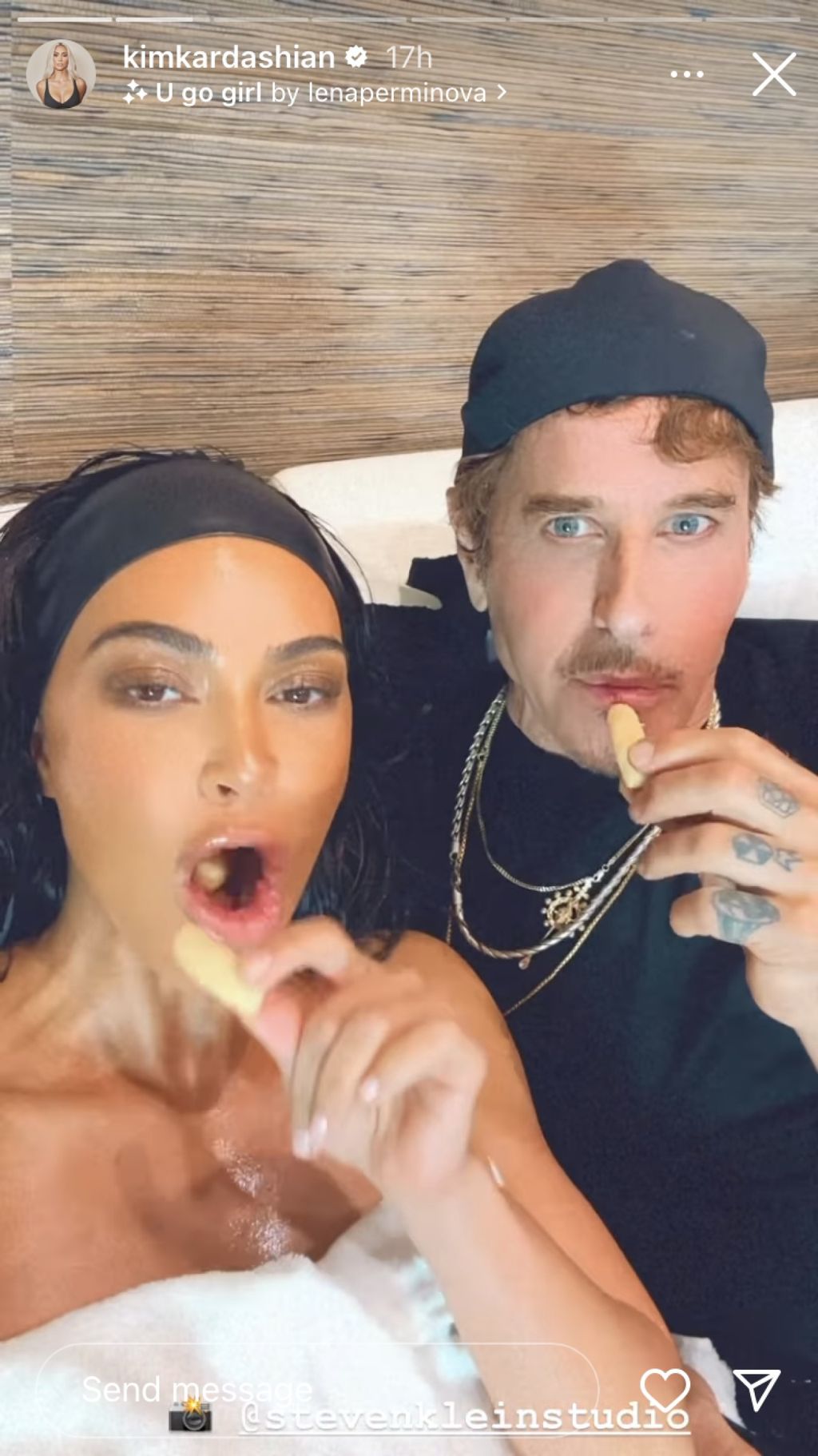 No Big Deal, Just Kim Kardashian Eating In A Towel (And She’s Really