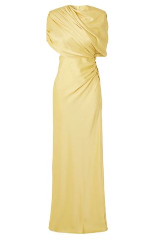 Stella McCartney Open-Back Cape-Effect Draped Satin Gown