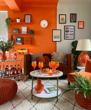 Room filled with Aperol' new interior collection, Aperol A Casa