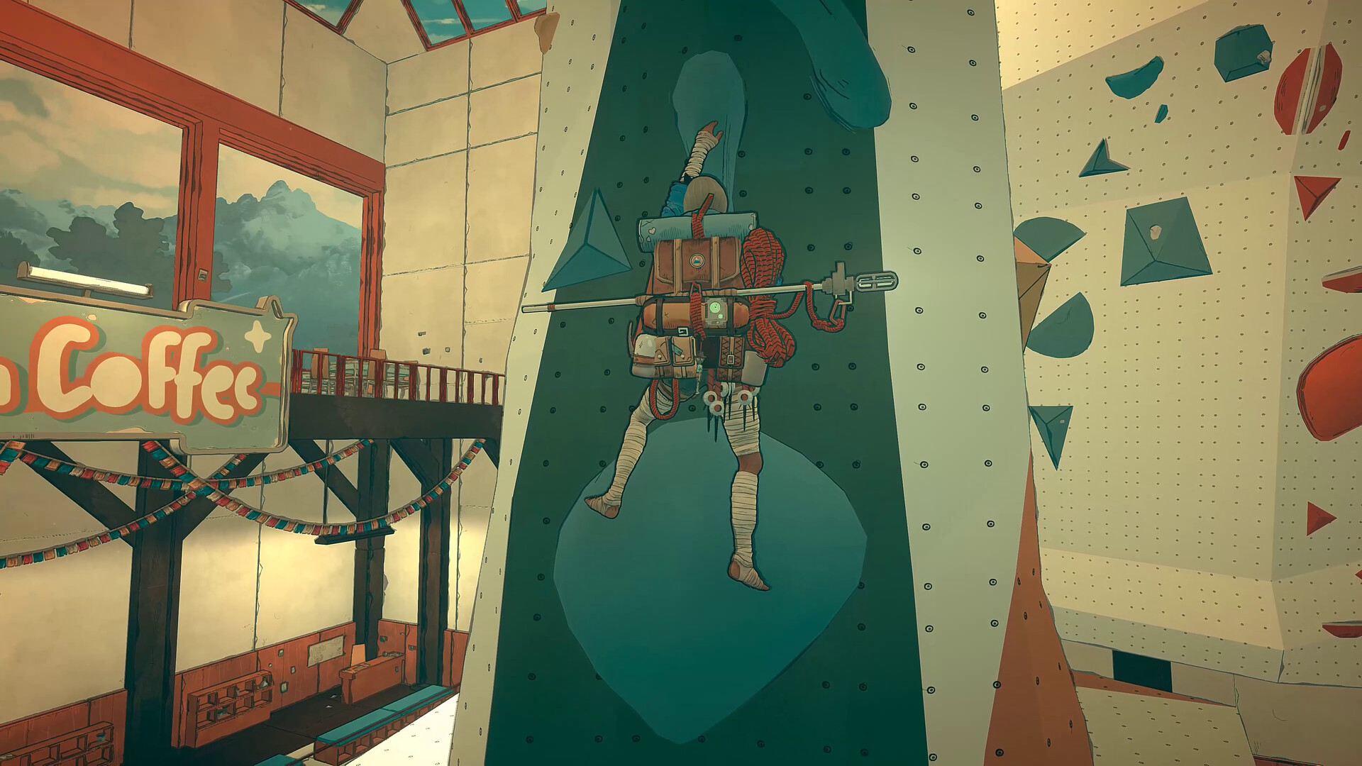 Aava is a climbing gym from the On the Trail DLC for Cairn.