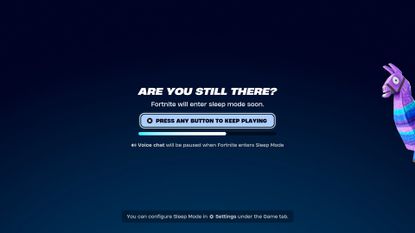 Fortnite Sleep Mode
