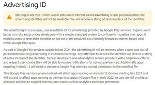 Google Advertising Id Change Notice