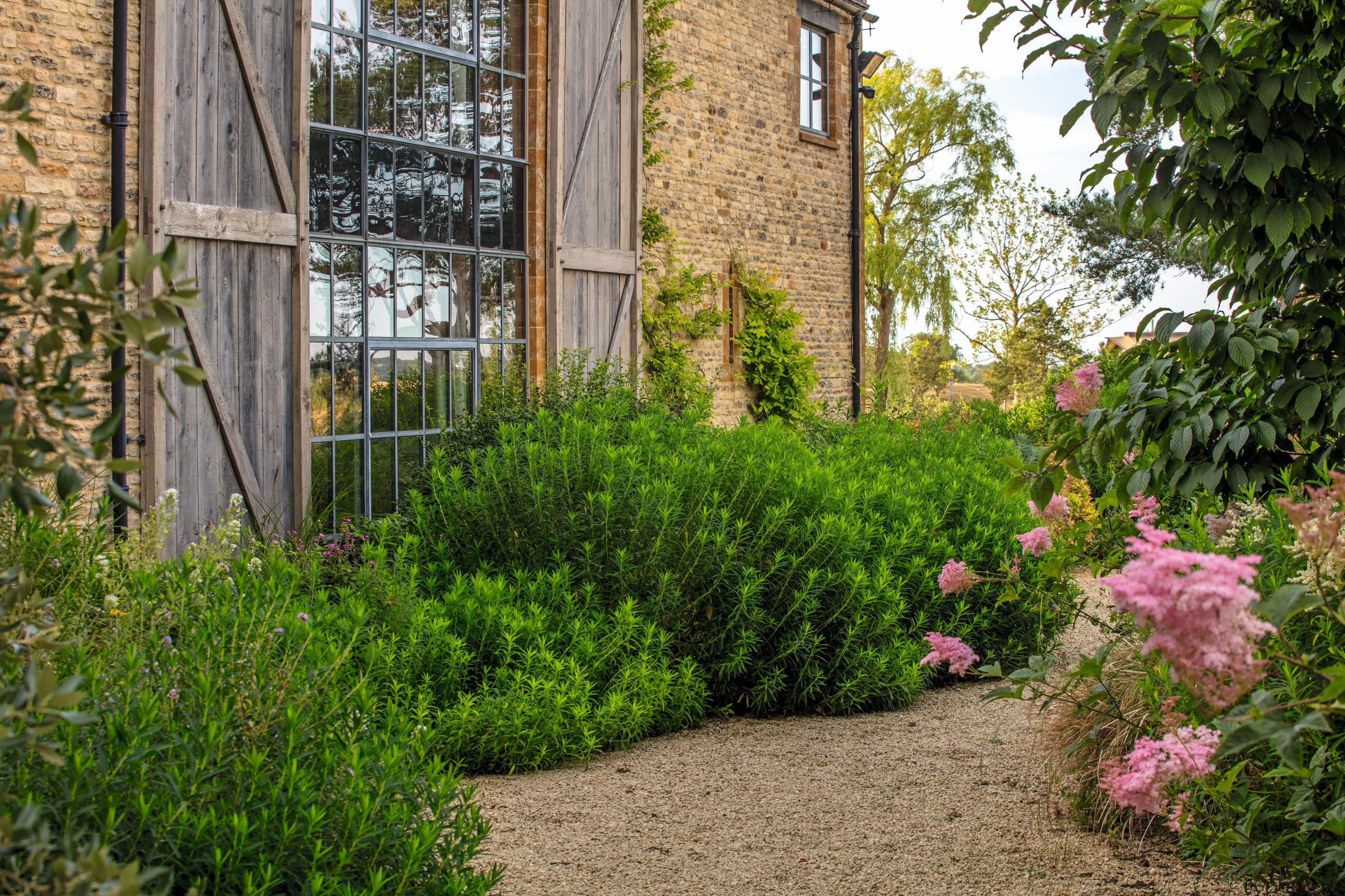 David Beckham's garden in the Cotswolds