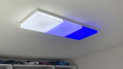 Nanoleaf Skylight mounted on the ceiling