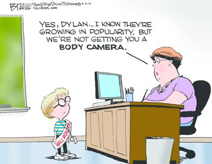 Editorial cartoon U.S. Education police