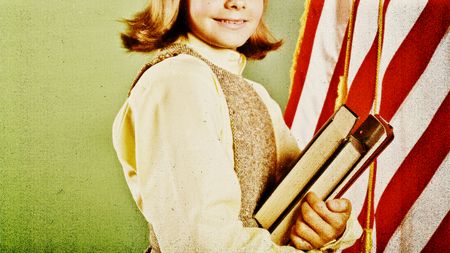 Schoolgirl holding books