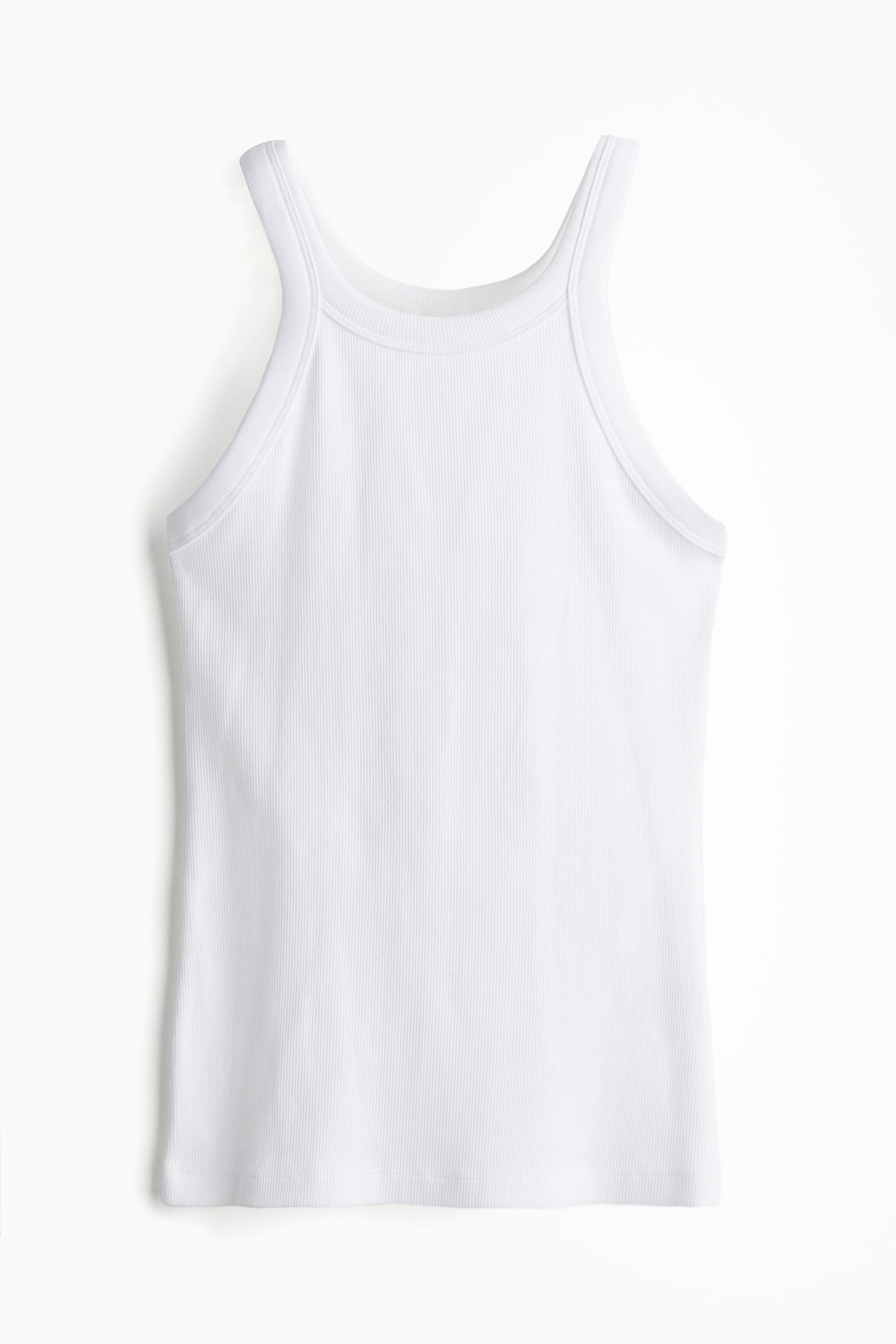 Ribbed Vest Top - Black