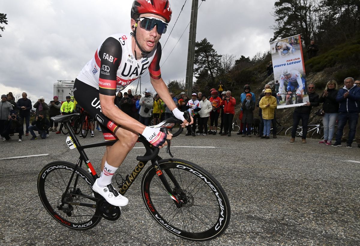 Paris Nice 2022 80th Edition 5th stage SaintJustSaintRambert SaintSaveurDeMontagut 1888 km 10032022 Brandon McNulty USA UAE Team Emirates photo Nico VereeckenPNSprintCyclingAgency2022
