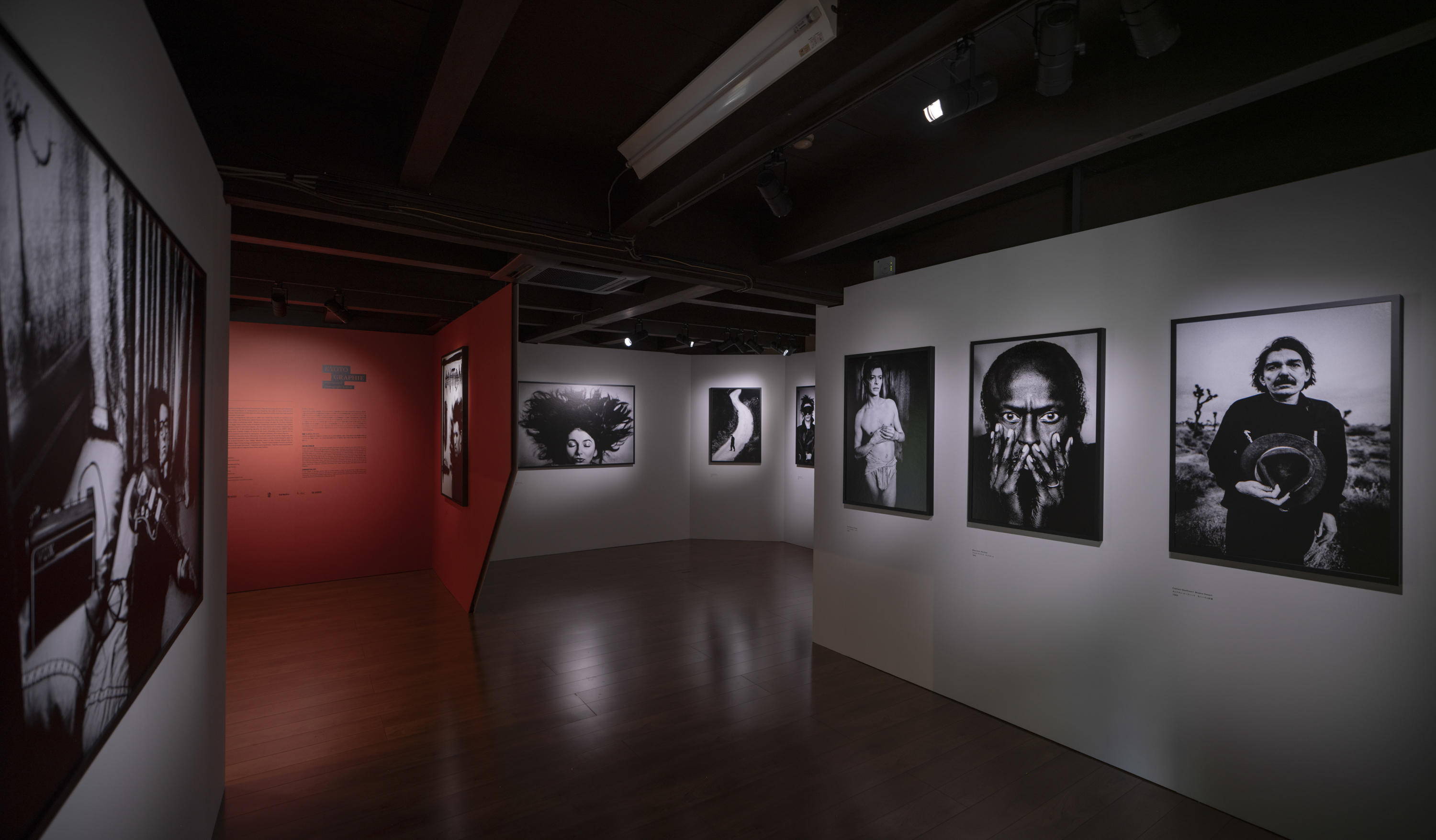 photographs on white walls