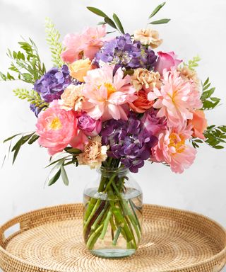 Coral Charm Peonies, peony styling tips