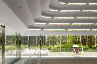 Apple Malaysia: inside the space, looking out to greenery