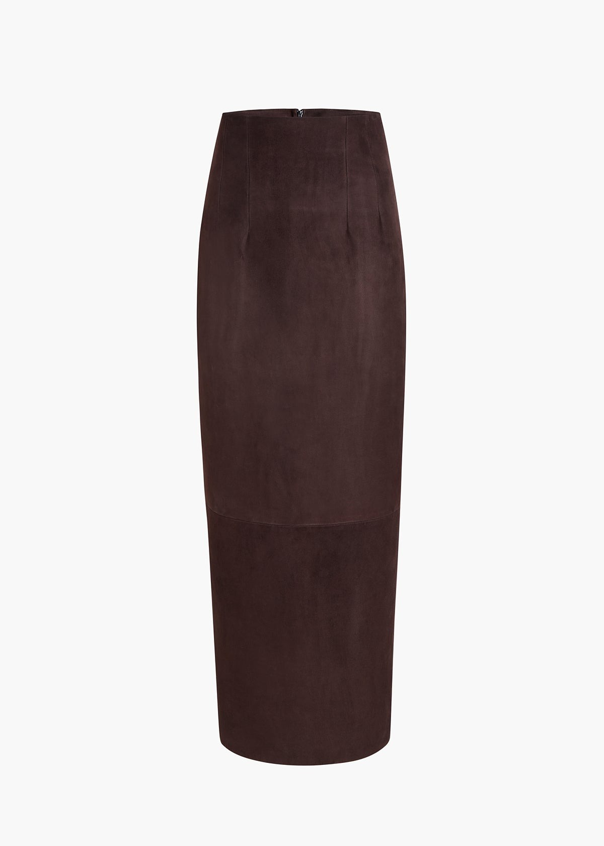 Khaite, Loxley Skirt in Dark Brown Suede