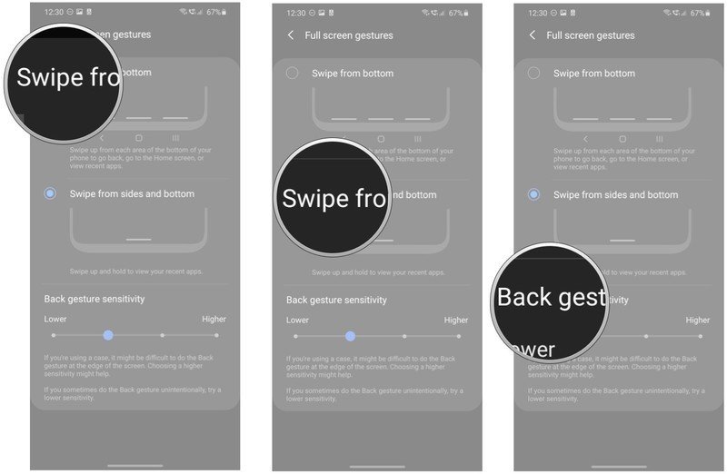 How to activate navigation gestures on the Galaxy S20
