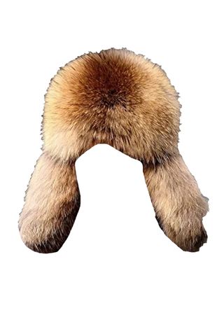 Unisex Winter Ushanka Trooper Hat With Ear Flap Chin Strap,fox Mink Fur,3 Colors,adjustable 58cm. Brown