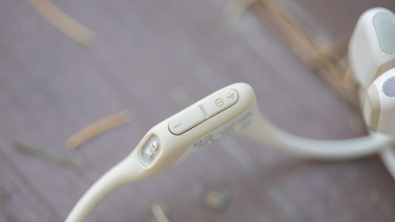 Shokz OpenRun Pro detail of volume buttons