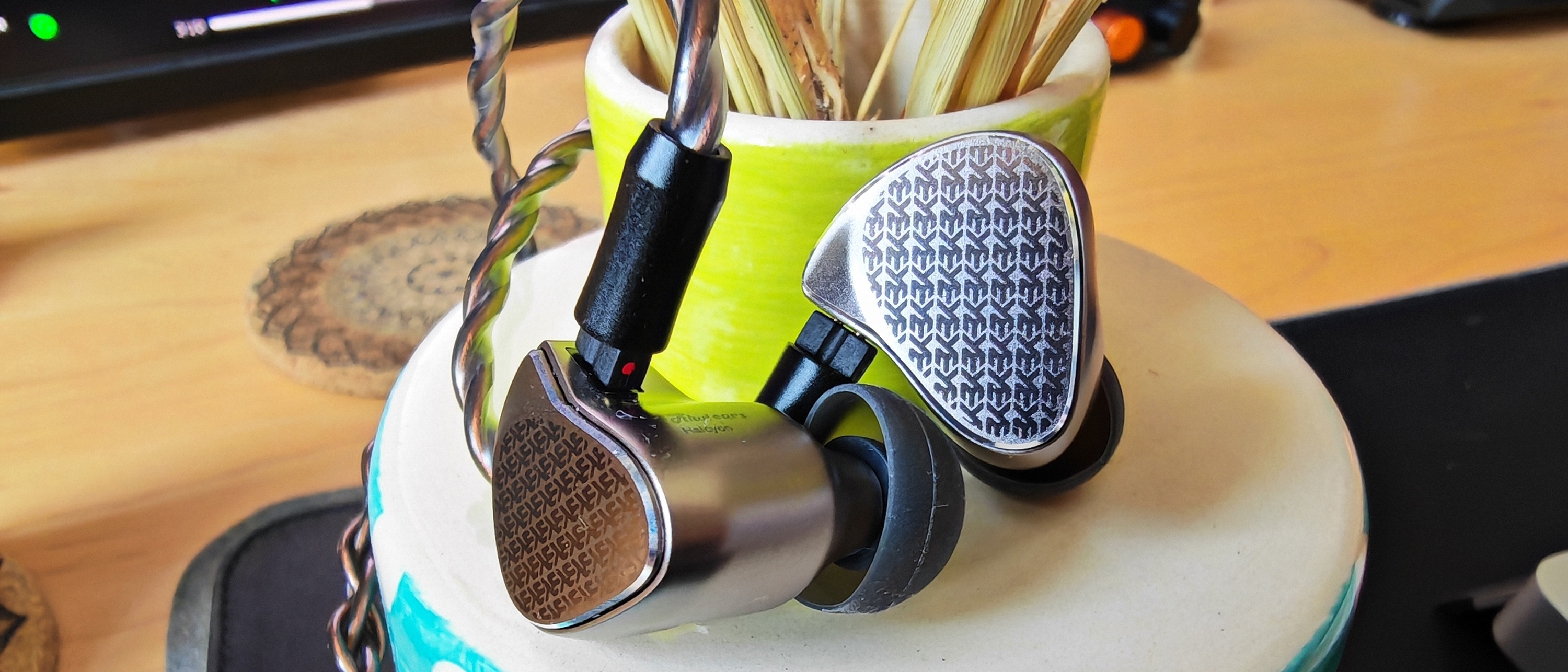 Various shots of the Kiwi Ears Halcyon IEM. 