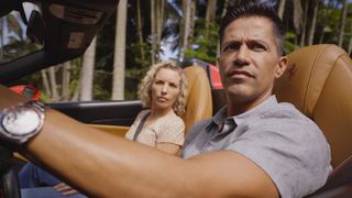 Perdita Weeks and Jay Hernandez in 'Magnum P.I.'