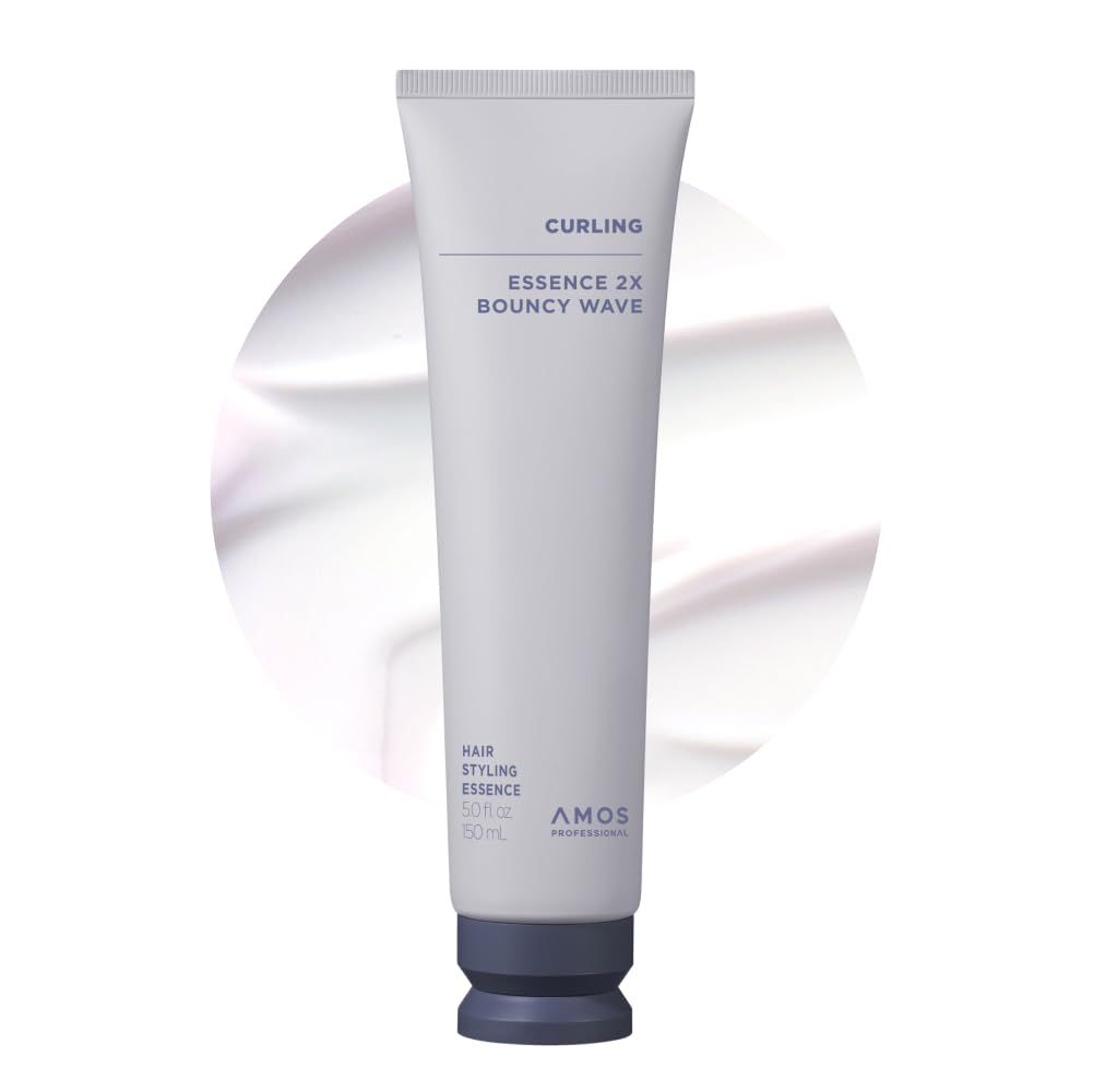 Amos Professional Curling Essence 2x Bouncy Wave | for Wavy and Curly Hair | Anti-Frizz Hair Styling Gel, 2 in 1 Hydrate and Smooths, Korean Hair Essence, 5 Fl. Oz.