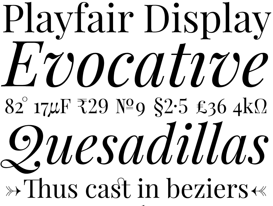 Best free fonts: Playfair display