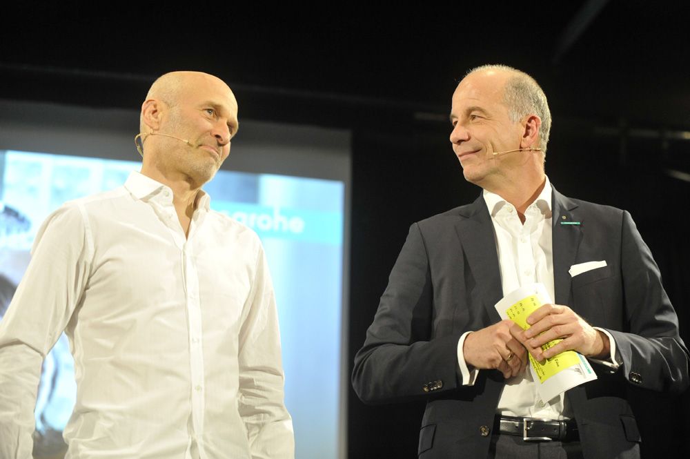 Bora founder Willi Bruckbauer and Hansgrohe chairman Thorsten Klapproth