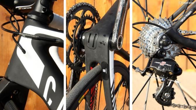 The internal cable routing setup is clean and relatively easy to service but it isn't convertible between mechanical and electronic drivetrains