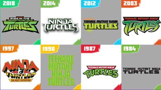 The evolution of the TMNT logos