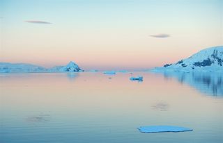 The view from Station Obama, located off the Antarctic Peninsula.