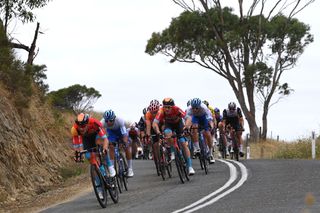 Jayco Alula and Bahrain Victorious has several rider in the stage 2 Tour Down Under attack
